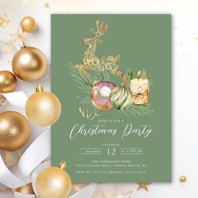 Invitation Soirée de Noël de Golden Deer (Créateur téléchargé)
