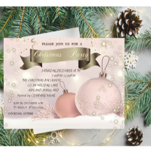Invitation Soirée de Noël de la Chic Christmas Balls Company
