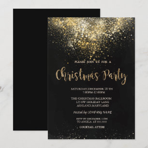 Invitation Soirée de Noël de la Elegant Gold Confetti Company