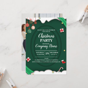 Invitation Soirée de Noël de l'entreprise élégante