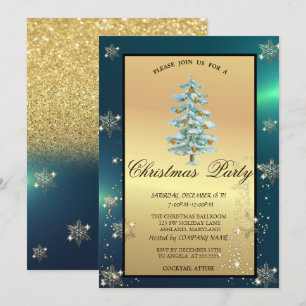 Invitation Soiree de Noel de l'entreprise, sapin
