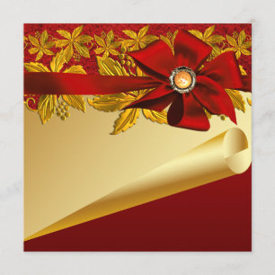 Invitation Soirée de Noël de l'or rouge