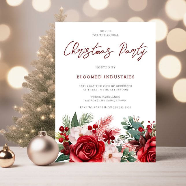 Invitation Soirée de Noël d'entreprise élégante (Créateur téléchargé)
