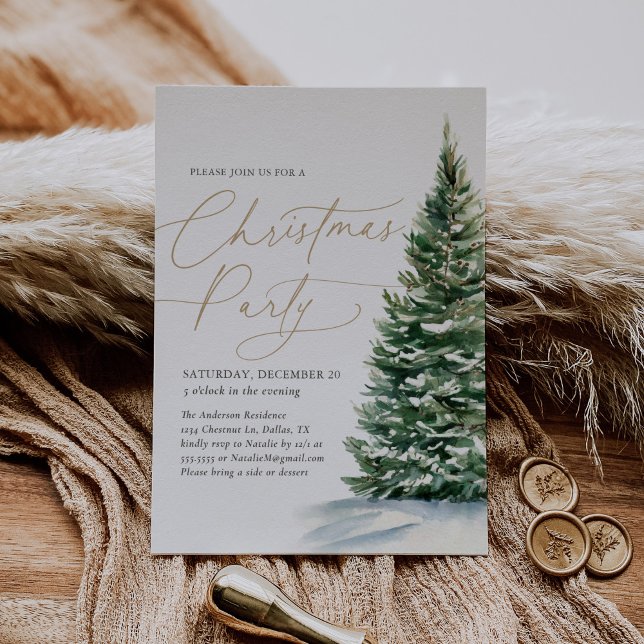 Invitation Soirée de Noël d'hiver élégante (Créateur téléchargé)