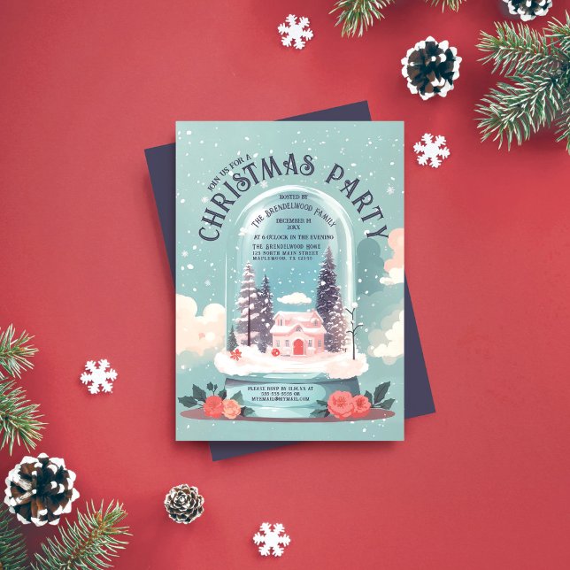 Invitation Soirée de Noël du Globe des neiges (Créateur téléchargé)