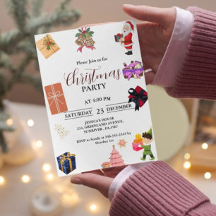 Invitation Soirée de noël élégant et chic Fête de Noël