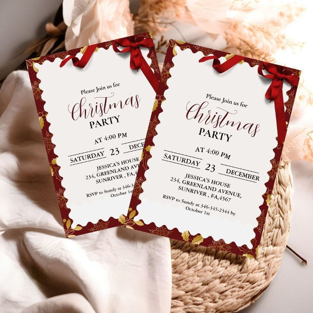 Invitation Soirée de noël élégant et chic Fête de Noël (Créateur téléchargé)