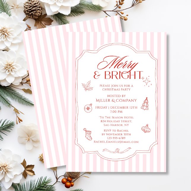 Invitation Soirée De Noël Élégante Et Brillante (Créateur téléchargé)
