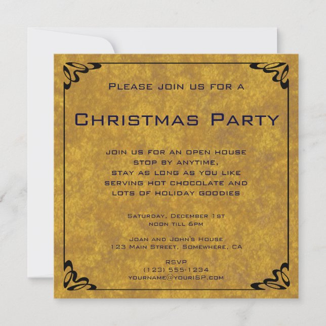Invitation Soirée de Noël Elégante Reindeer (Devant)