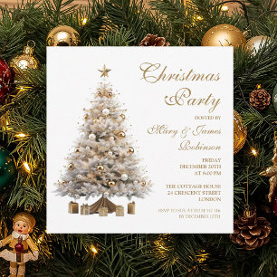 Invitation Soirée de Noël Gold