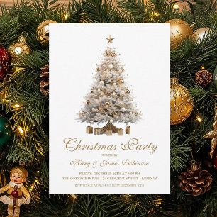 Invitation Soirée de Noël Gold