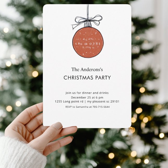 Invitation Soirée de Noël minimaliste (Créateur téléchargé)