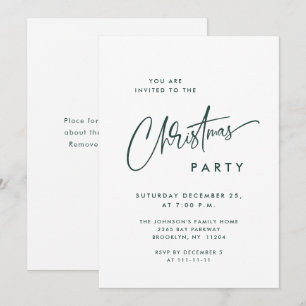 Invitation Soirée de Noël minimaliste élégante