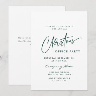 Invitation Soirée de Noël minimaliste élégante