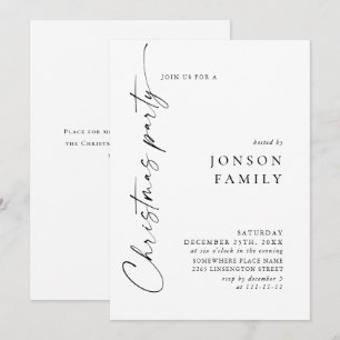 Invitation Soirée de Noël minimaliste élégante