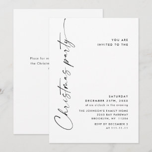 Invitation Soirée de Noël minimaliste élégante
