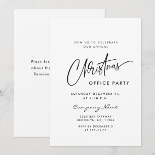 Invitation Soirée de Noël minimaliste élégante