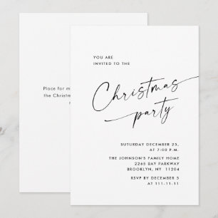 Invitation Soirée de Noël minimaliste élégante