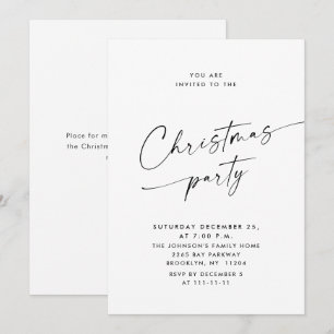 Invitation Soirée de Noël minimaliste élégante