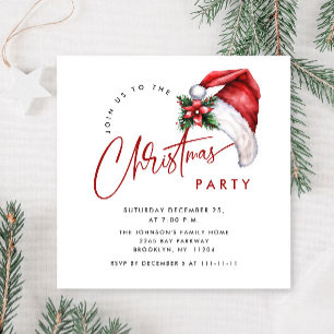 Invitation Soirée de Noël minimaliste élégante