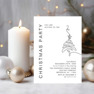 Invitation Soirée de Noël minimaliste élégante