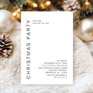 Invitation Soirée de Noël minimaliste élégante