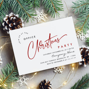 Invitation Soirée de Noël minimaliste élégante
