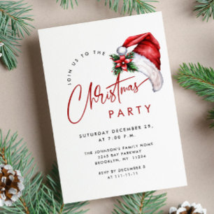Invitation Soirée de Noël minimaliste élégante