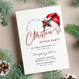 Invitation Soirée de Noël minimaliste élégante