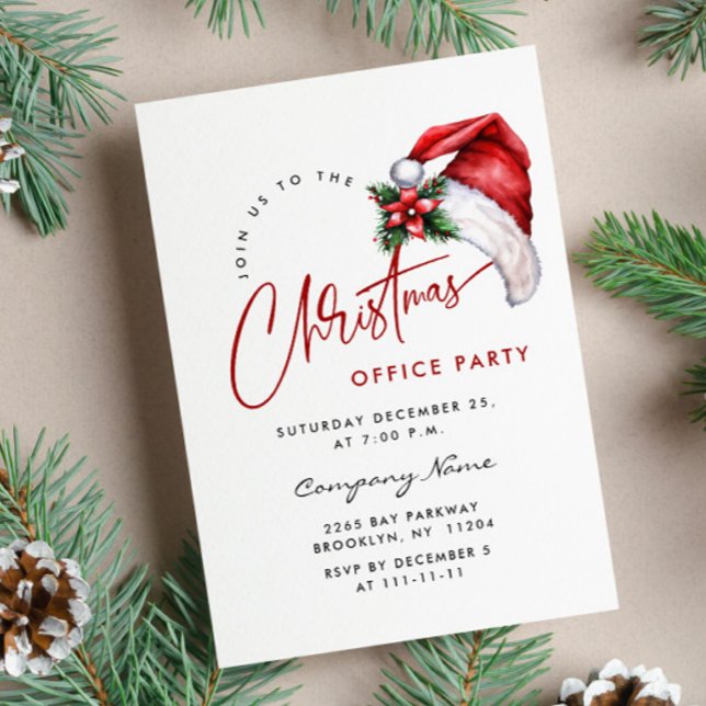Invitation Soirée de Noël minimaliste élégante (Créateur téléchargé)