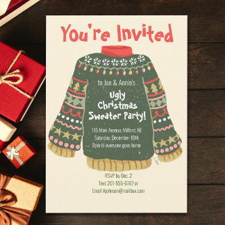Invitation Soirée de Noël moche