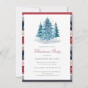 Invitation Soirée de Noël rustique
