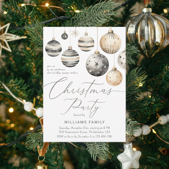 Invitation Soirée de Noël scandinave moderne (Créateur téléchargé)