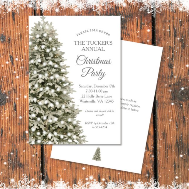 Invitation Soirée de Noël simple et élégante (Créateur téléchargé)