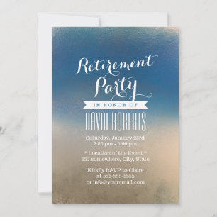 Invitation Soirée de retraite d'hiver bleu et blanc