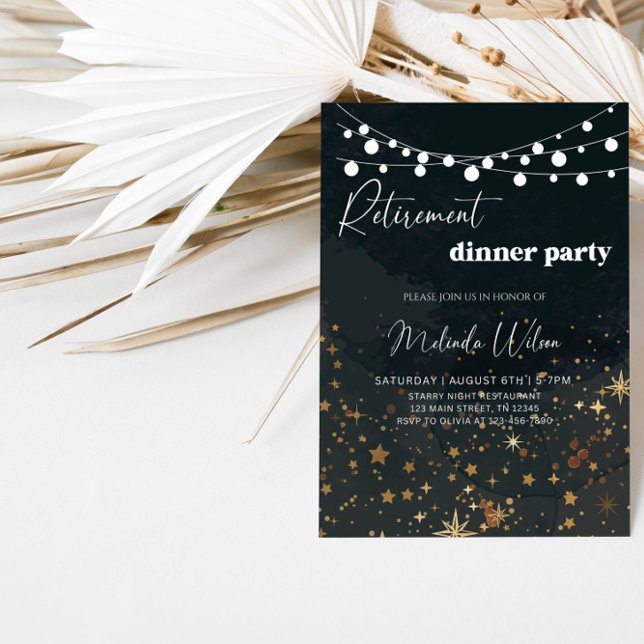 Invitation Soirée de retraite élégante (Créateur téléchargé)