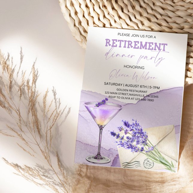 Invitation Soirée de retraite élégante (Créateur téléchargé)