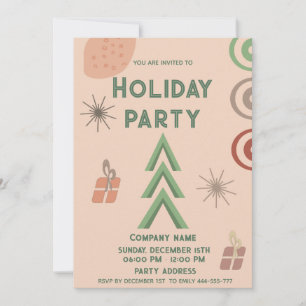 Invitation Soirée de vacances pour le boho minimaliste modern