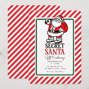 Invitation Soirée d'échange de cadeaux de Noël Secret Santa