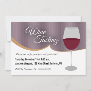 Invitation Soirée Dégustation De Vins Foncé Violet