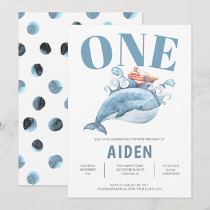Invitation Soirée des Anniversaires de enfants de la Baleine