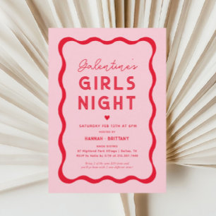 Invitation Soirée des filles de la Saint-Galentin rose