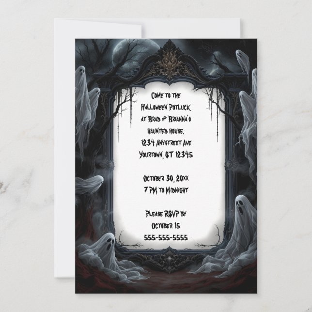 Invitation Soirée d'Halloween (Devant)