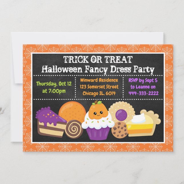 Invitation Soirée d'Halloween (Devant)