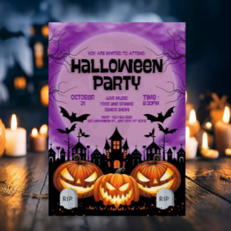 Invitation soirée d'Halloween effrayante