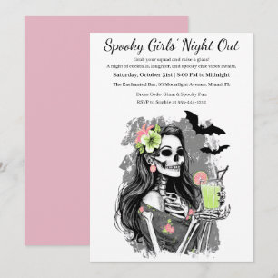 Invitation Soirée d'Halloween entre filles Fête de cocktail