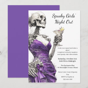 Invitation Soirée d'Halloween entre filles Fête de cocktail