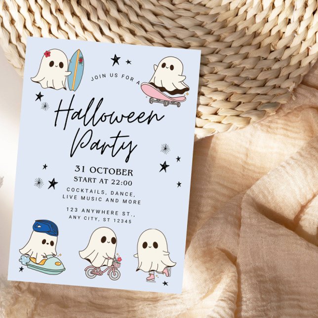 Invitation Soirée d'Halloween Ghosts (Créateur téléchargé)