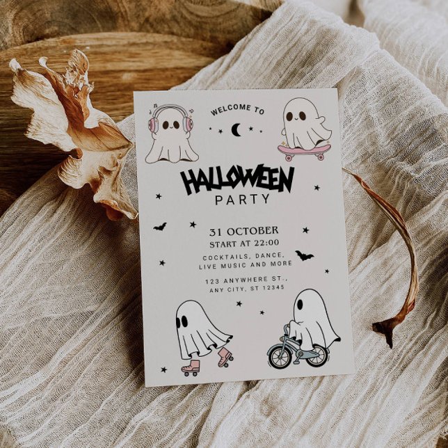 Invitation Soirée d'Halloween Ghosts (Créateur téléchargé)