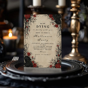 Invitation Soirée d'Halloween gothique de Cobweb vintage